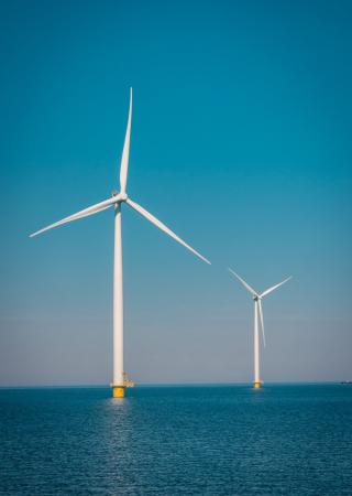 Wind turbine on the sea