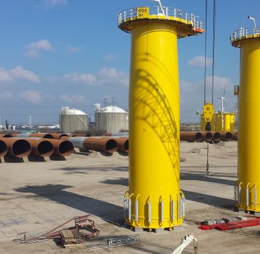 Yellow pieces for Offshore Wind farm