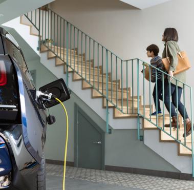 Vehicle charging in home garage